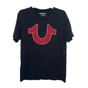 Mens Black And Red True Religion Shirt 